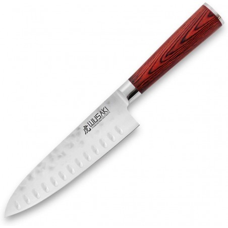 Couteau Santoku Pakka X50 17cm alvéolé 