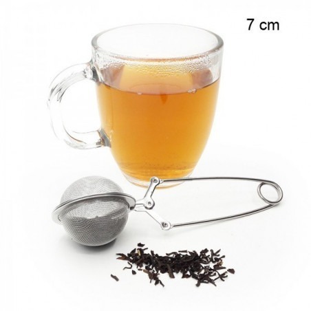 Pince à thé treillis inox Diamètre:7 cm