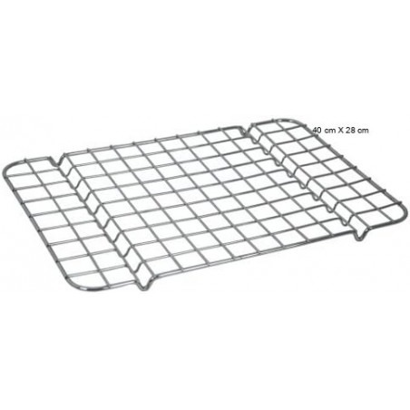 PLAT / GRILLE RECTANGULAIRE INOX  Taille:40 cm X 28 cm Type d'ustensile:Grille