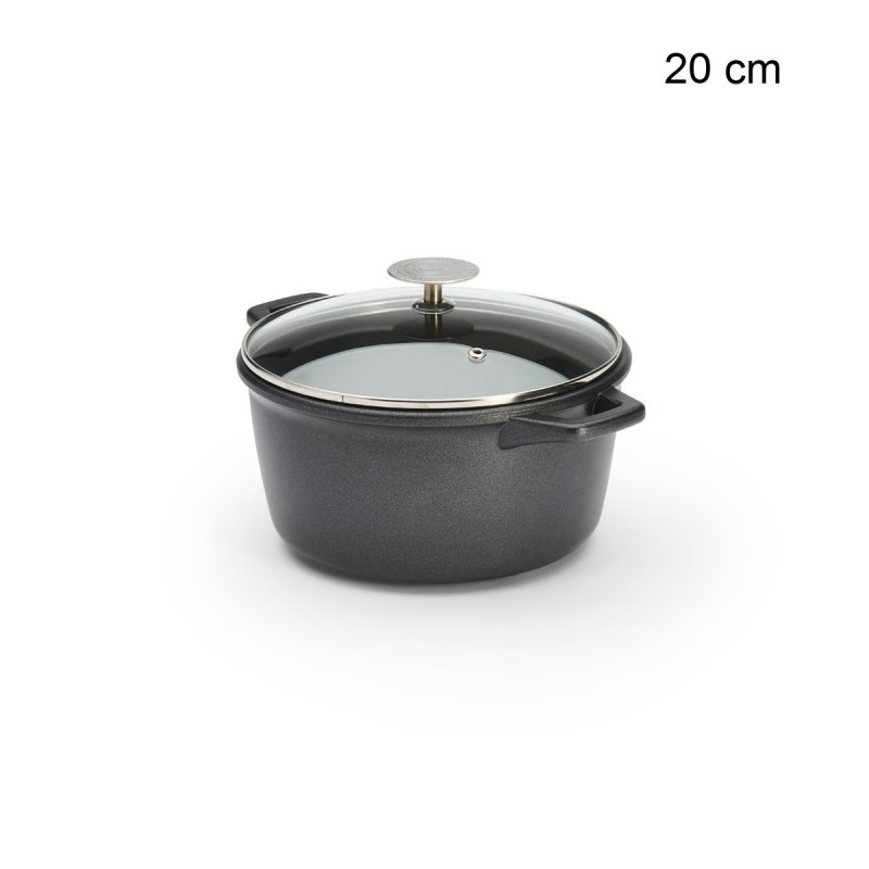 Cocotte Duo KitchenPro 28cm - 2 Compartiments Séparés - Revêtement Antiadhésif - Tous Feux Dont Induction